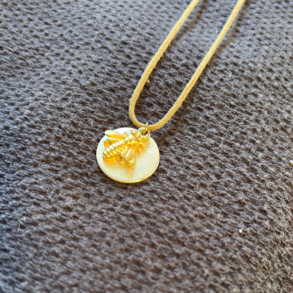 Marlyn Schiff Gold and Silver bumblebee Necklace Elegant Minimalist Design